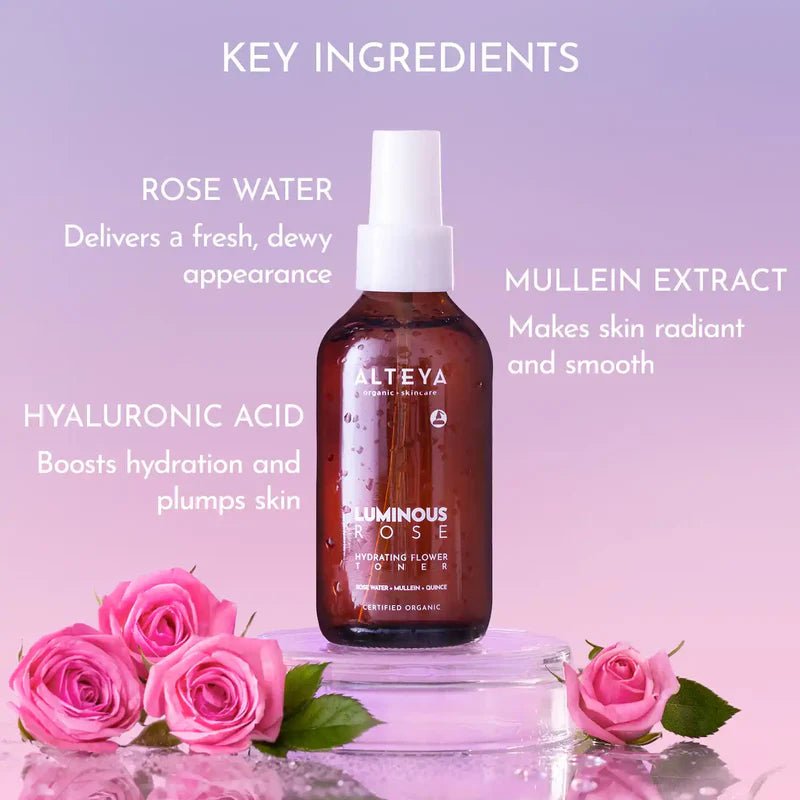 Kosteuttava kukkaisvesi Luminous Rose 120 ml